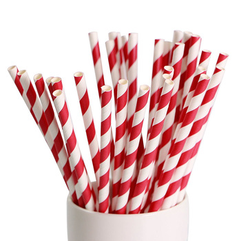 Red And White Paper Straws